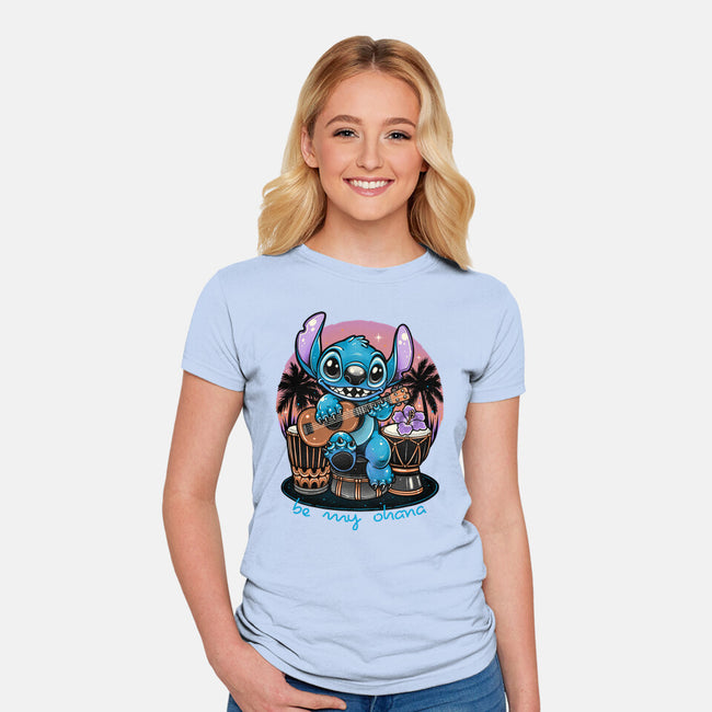 Be My Ohana-Womens-Fitted-Tee-glitchygorilla