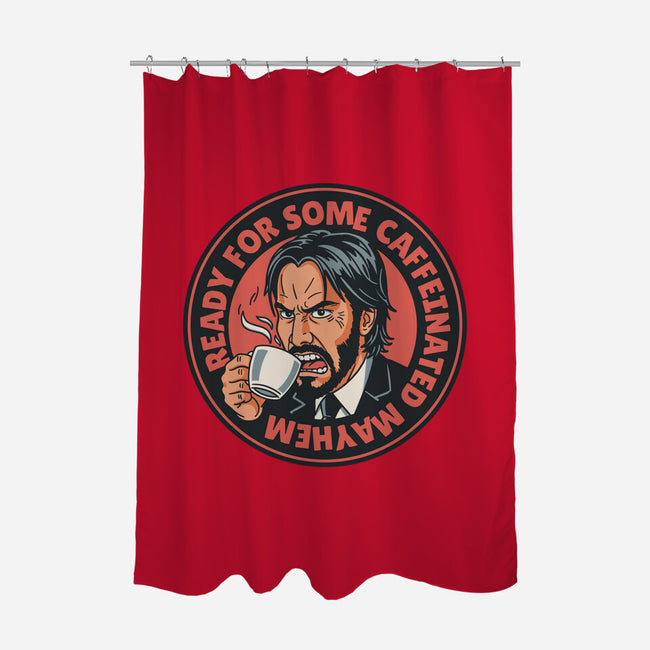 Caffeinated Mayhem-None-Polyester-Shower Curtain-P1yu5h