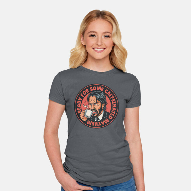 Caffeinated Mayhem-Womens-Fitted-Tee-P1yu5h