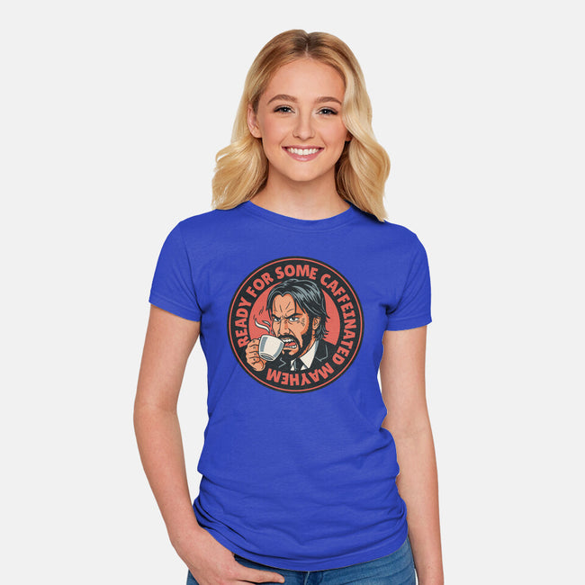 Caffeinated Mayhem-Womens-Fitted-Tee-P1yu5h