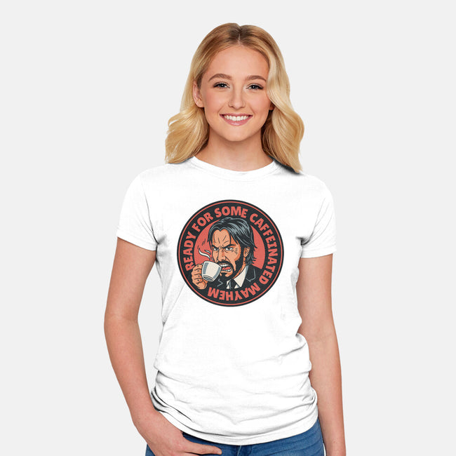 Caffeinated Mayhem-Womens-Fitted-Tee-P1yu5h