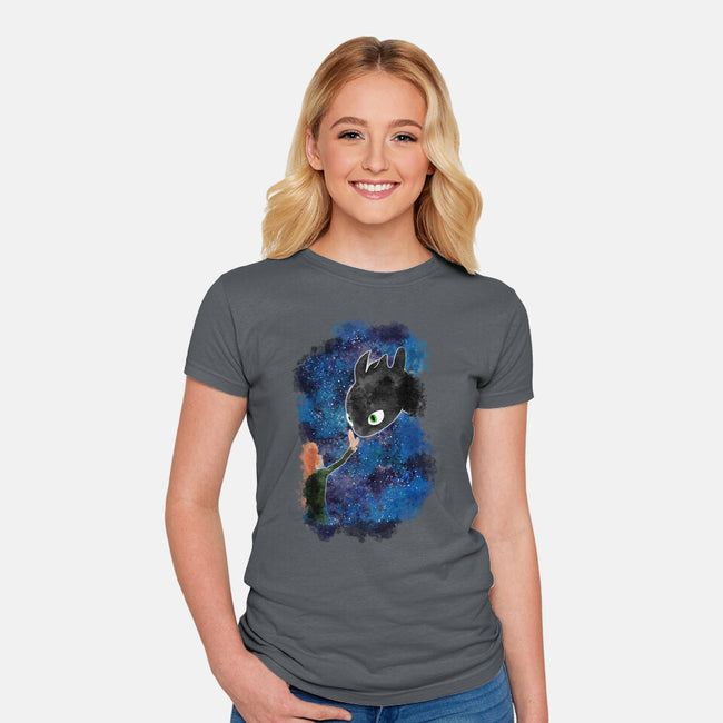 My First Dragon-Womens-Fitted-Tee-nickzzarto