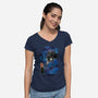 My First Dragon-Womens-V-Neck-Tee-nickzzarto