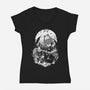 Sleeping Hero-Womens-V-Neck-Tee-Estudio Horta