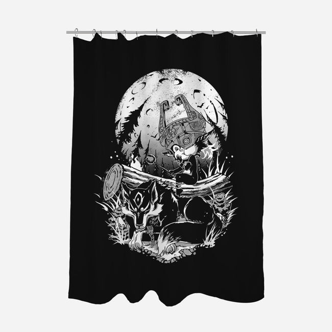 Sleeping Hero-None-Polyester-Shower Curtain-Estudio Horta