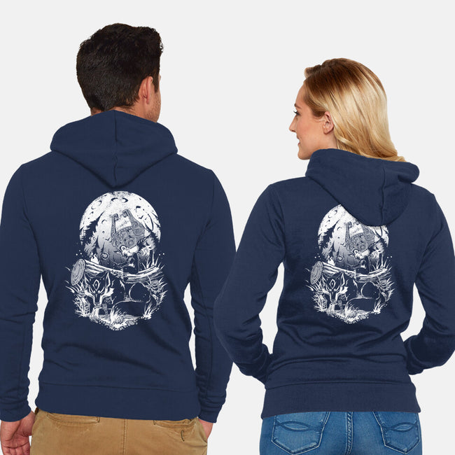 Sleeping Hero-Unisex-Zip-Up-Sweatshirt-Estudio Horta