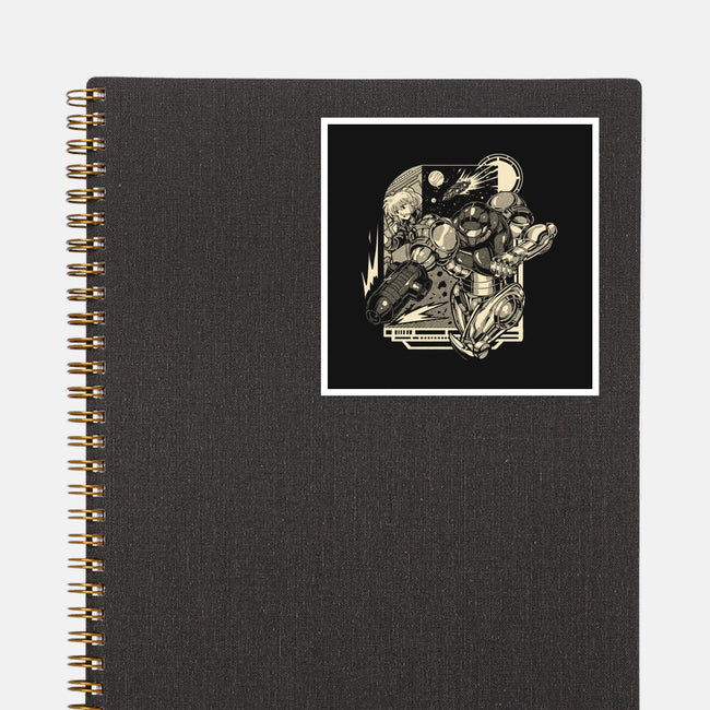 Running In Space-None-Glossy-Sticker-Estudio Horta