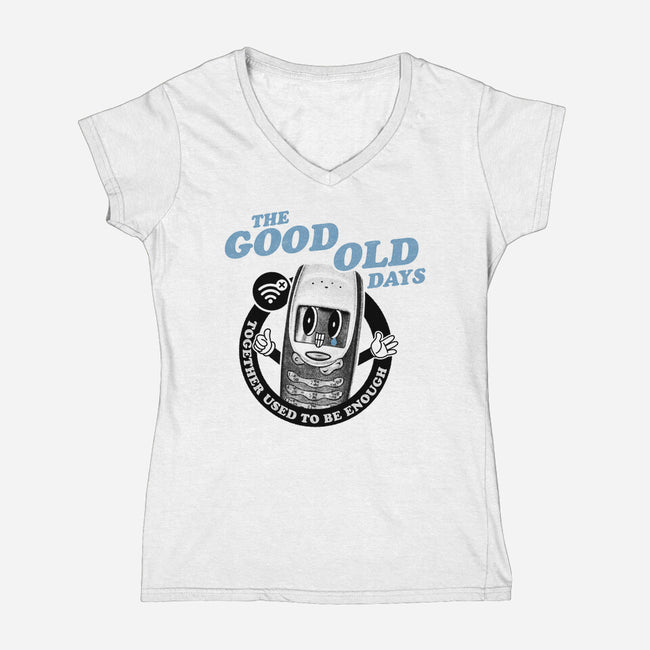 The Good Old Days-Womens-V-Neck-Tee-Estudio Horta