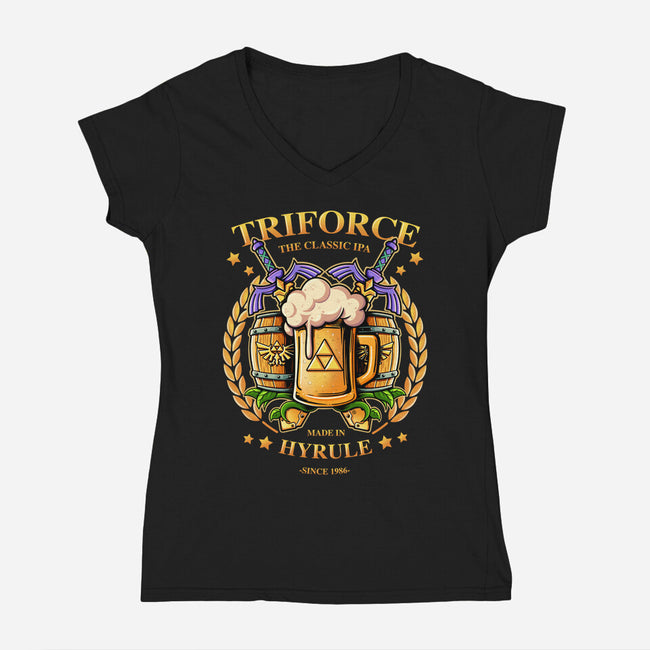 Triforce IPA-Womens-V-Neck-Tee-FernandoSala