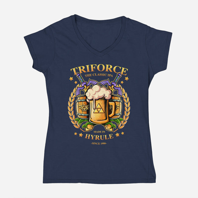 Triforce IPA-Womens-V-Neck-Tee-FernandoSala
