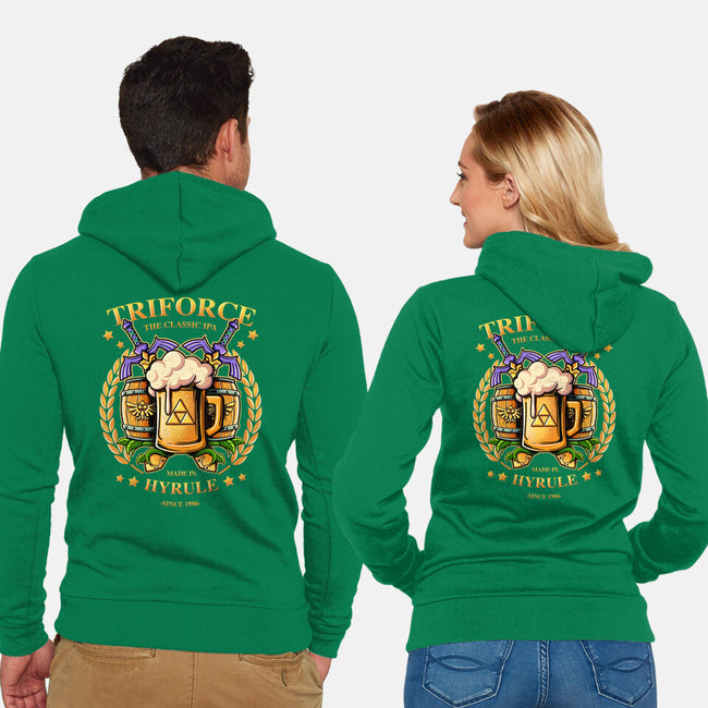Triforce IPA-Unisex-Zip-Up-Sweatshirt-FernandoSala