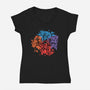 New Ninja Turtles-Womens-V-Neck-Tee-nickzzarto