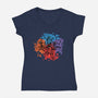 New Ninja Turtles-Womens-V-Neck-Tee-nickzzarto