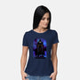Bat Shadow Nebula-Womens-Basic-Tee-Astrobot Invention