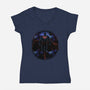 Super Shadow Nebula-Womens-V-Neck-Tee-Astrobot Invention