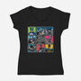 The Batman Bunch-Womens-V-Neck-Tee-turborat14