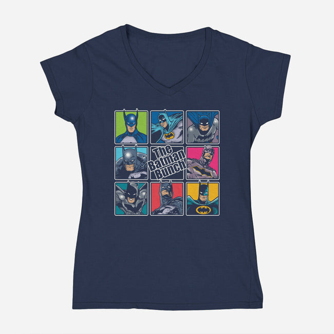 The Batman Bunch-Womens-V-Neck-Tee-turborat14