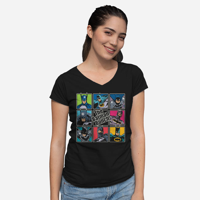 The Batman Bunch-Womens-V-Neck-Tee-turborat14