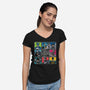 The Batman Bunch-Womens-V-Neck-Tee-turborat14