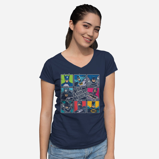 The Batman Bunch-Womens-V-Neck-Tee-turborat14