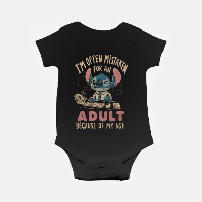 Mistaken For An Adult Because Of My Age-Baby-Basic-Onesie-Arigatees