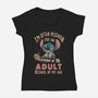 Mistaken For An Adult Because Of My Age-Womens-V-Neck-Tee-Arigatees