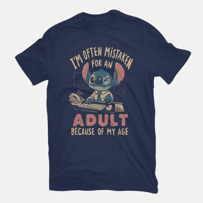 Mistaken For An Adult Because Of My Age-Womens-Basic-Tee-Arigatees