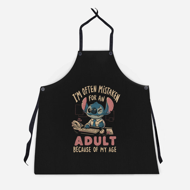 Mistaken For An Adult Because Of My Age-Unisex-Kitchen-Apron-Arigatees