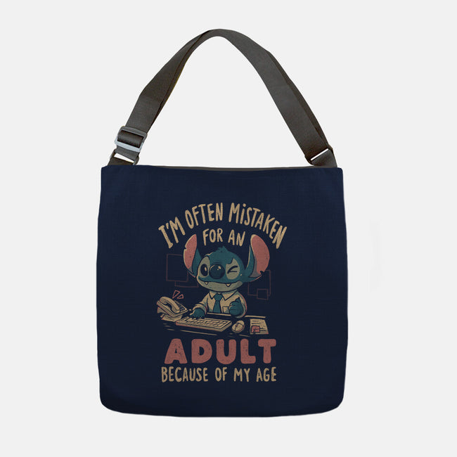 Mistaken For An Adult Because Of My Age-None-Adjustable Tote-Bag-Arigatees