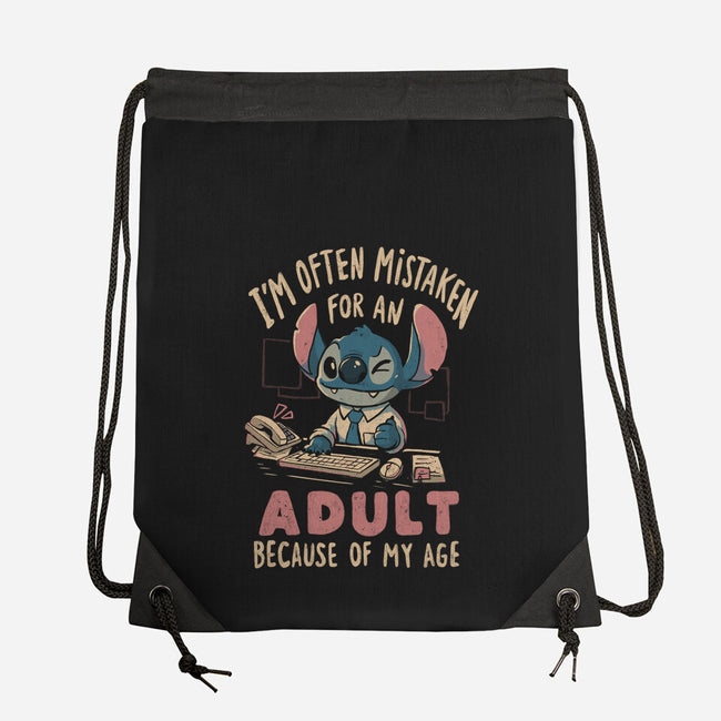 Mistaken For An Adult Because Of My Age-None-Drawstring-Bag-Arigatees