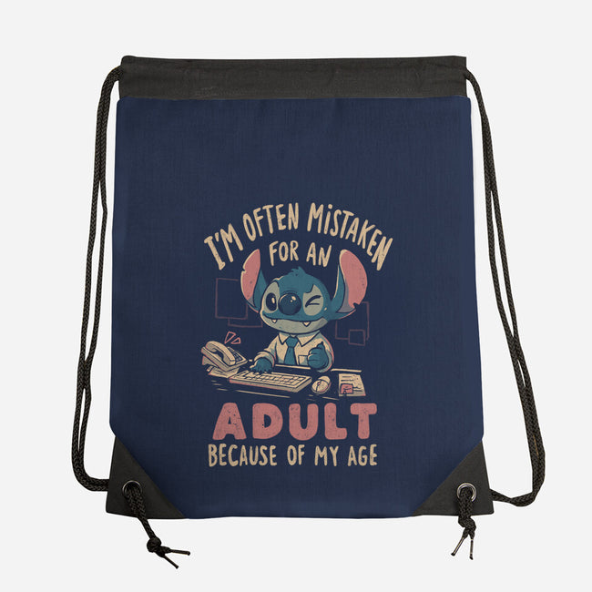 Mistaken For An Adult Because Of My Age-None-Drawstring-Bag-Arigatees