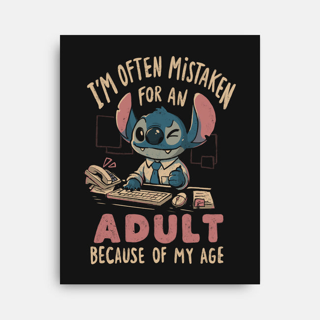 Mistaken For An Adult Because Of My Age-None-Stretched-Canvas-Arigatees