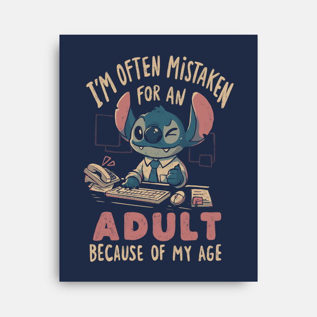 Mistaken For An Adult Because Of My Age-None-Stretched-Canvas-Arigatees