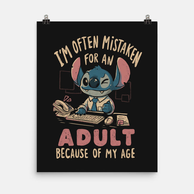 Mistaken For An Adult Because Of My Age-None-Matte-Poster-Arigatees