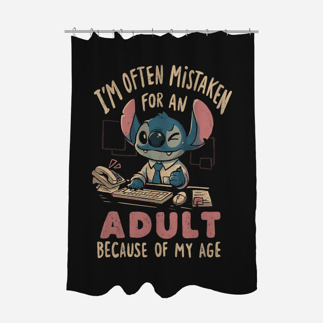 Mistaken For An Adult Because Of My Age-None-Polyester-Shower Curtain-Arigatees