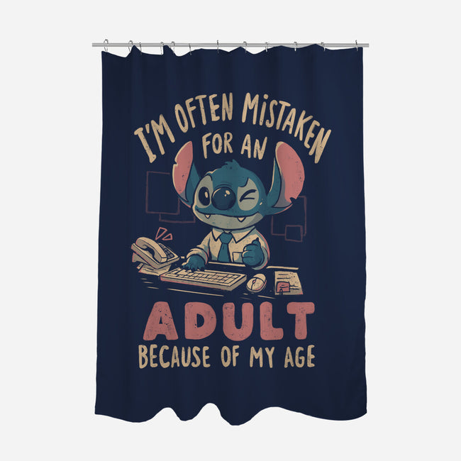 Mistaken For An Adult Because Of My Age-None-Polyester-Shower Curtain-Arigatees