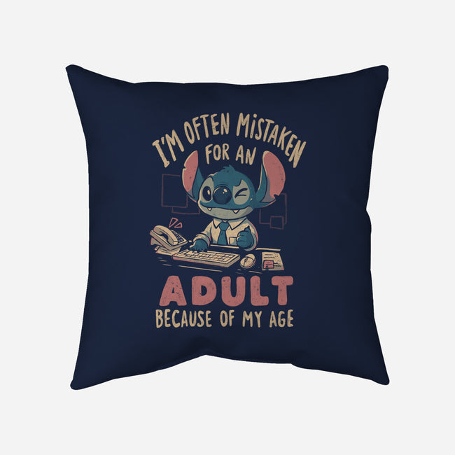 Mistaken For An Adult Because Of My Age-None-Removable Cover w Insert-Throw Pillow-Arigatees