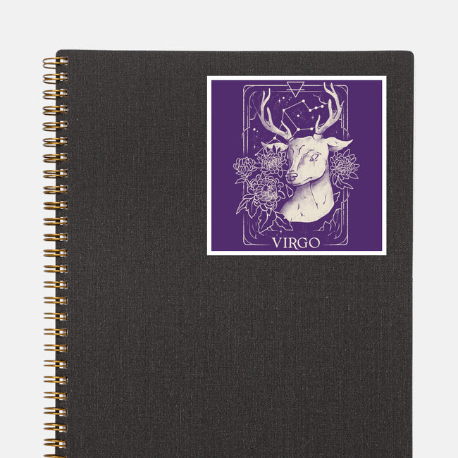 Virgo Tarot-None-Glossy-Sticker-eduely