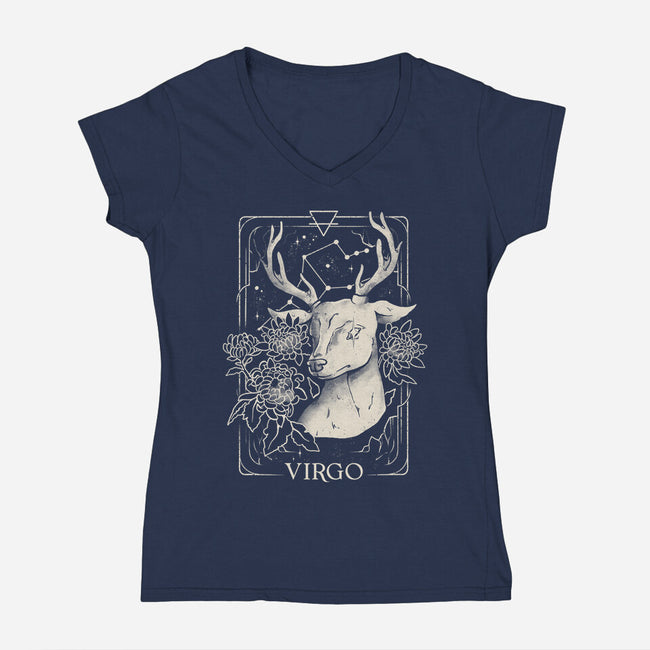 Virgo Tarot-Womens-V-Neck-Tee-eduely