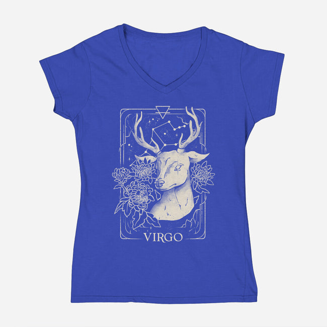 Virgo Tarot-Womens-V-Neck-Tee-eduely