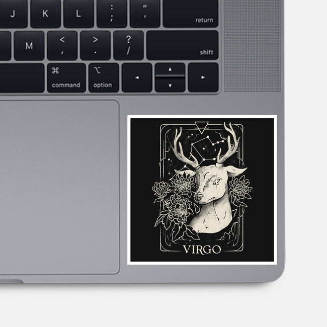 Virgo Tarot-None-Glossy-Sticker-eduely