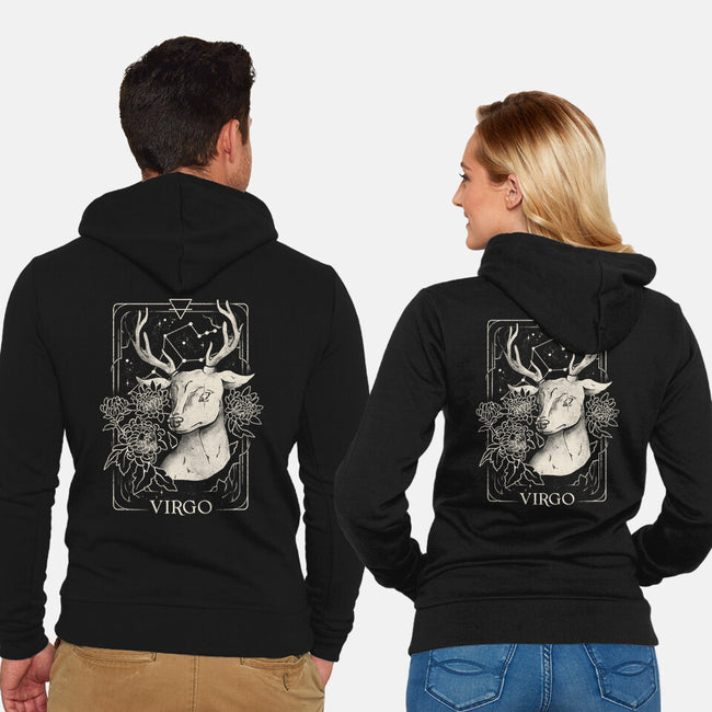 Virgo Tarot-Unisex-Zip-Up-Sweatshirt-eduely