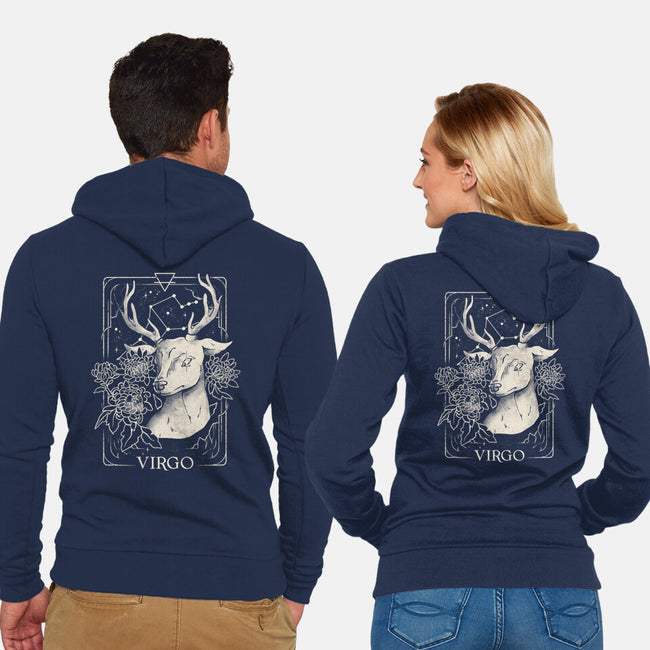 Virgo Tarot-Unisex-Zip-Up-Sweatshirt-eduely