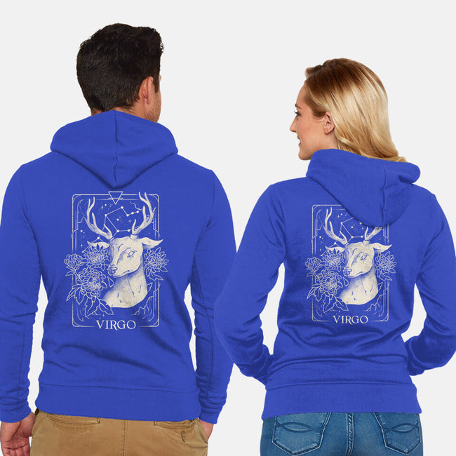 Virgo Tarot-Unisex-Zip-Up-Sweatshirt-eduely