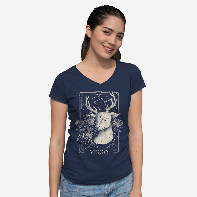 Virgo Tarot-Womens-V-Neck-Tee-eduely