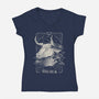 Taurus Tarot-Womens-V-Neck-Tee-eduely