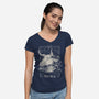 Taurus Tarot-Womens-V-Neck-Tee-eduely