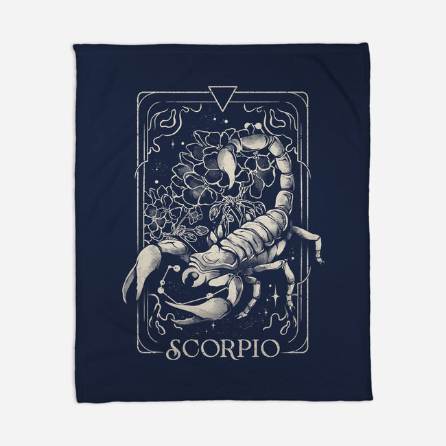 Scorpio Tarot-None-Fleece-Blanket-eduely