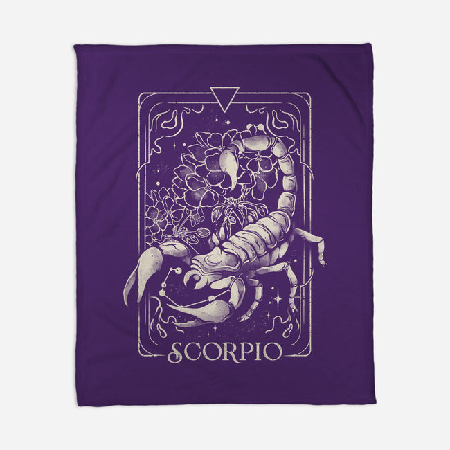 Scorpio Tarot-None-Fleece-Blanket-eduely