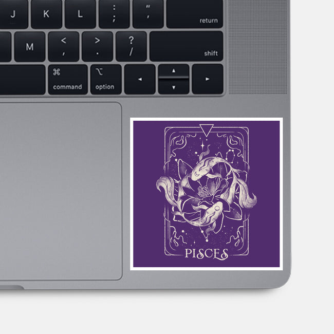 Pisces Tarot-None-Glossy-Sticker-eduely